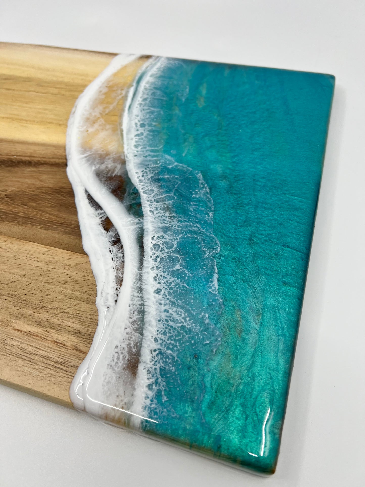 Ocean Waves Turquoise Serving/Decorative Tray
