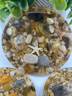 Paperweight - Clear Resin with Outer Banks Shells