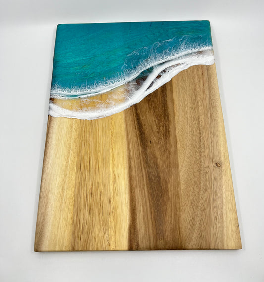 Ocean Waves Turquoise Serving/Decorative Tray
